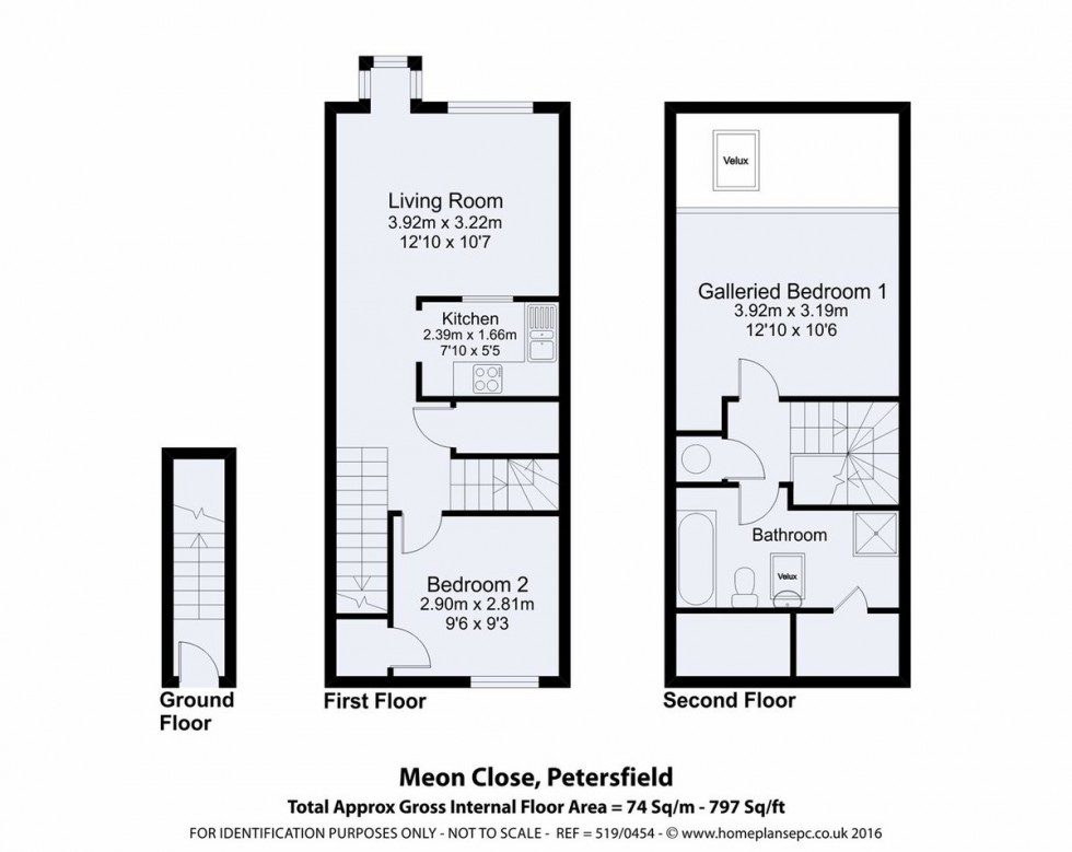 Floorplan for Meon Close, Petersfield