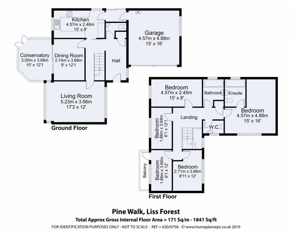 Floorplan for Liss Forest, Liss, Hampshire