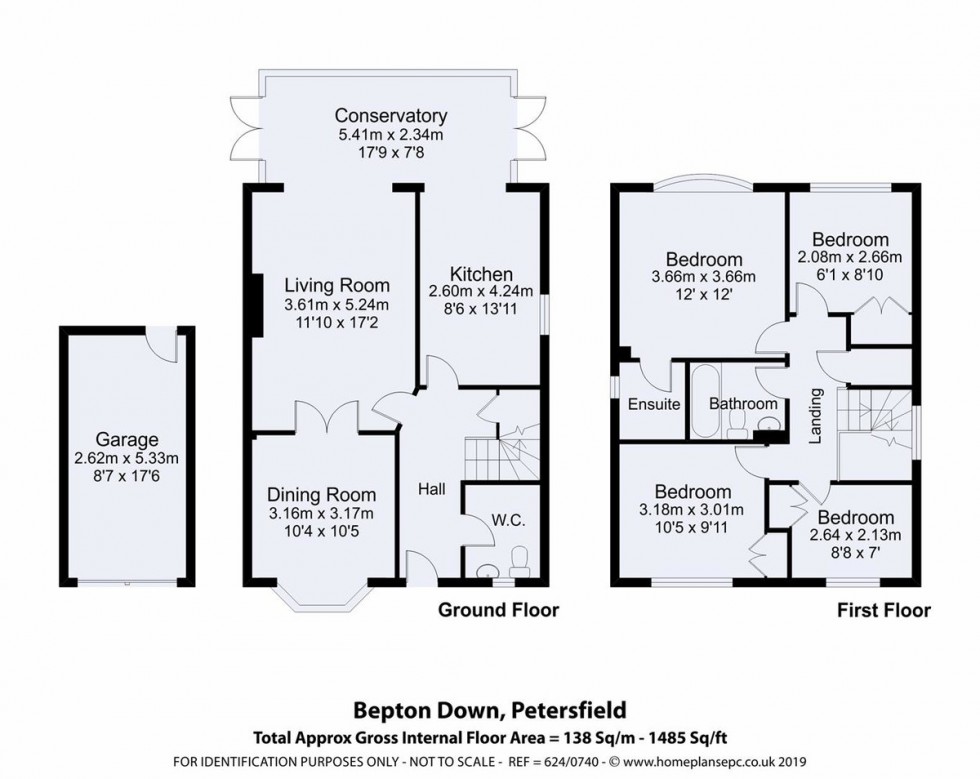 Floorplan for Bepton Down, Herne Farm, Petersfield
