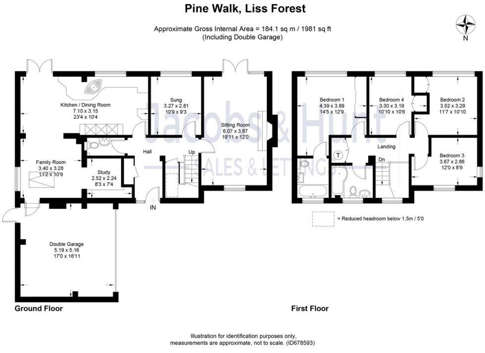 Floorplan for Pine Walk, Liss Forest
