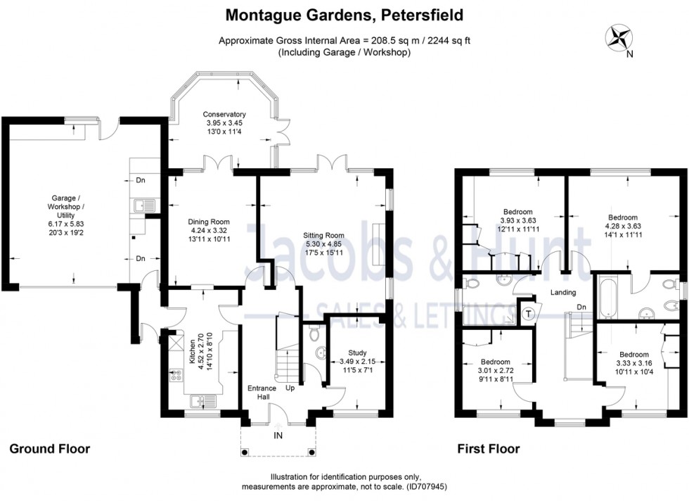 Floorplan for Montague Gardens, Petersfield
