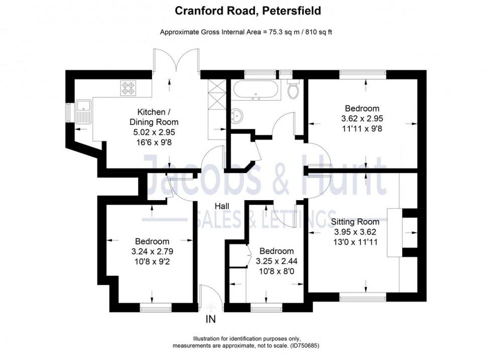 Floorplan for Cranford Road, Petersfield