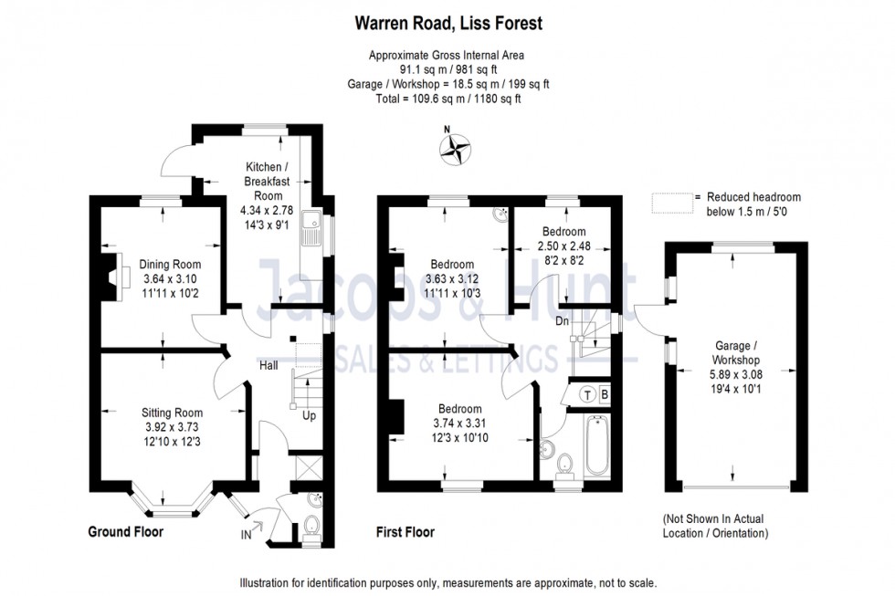 Floorplan for Warren Road, Liss Forest, Hampshire
