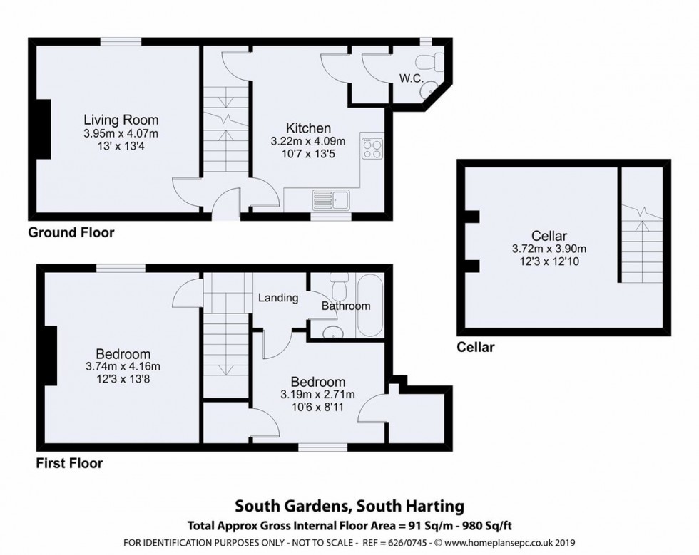 Floorplan for South Gardens, South Harting, West Sussex