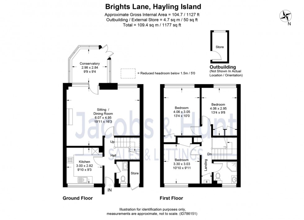 Floorplan for Brights Lane, Hayling Island