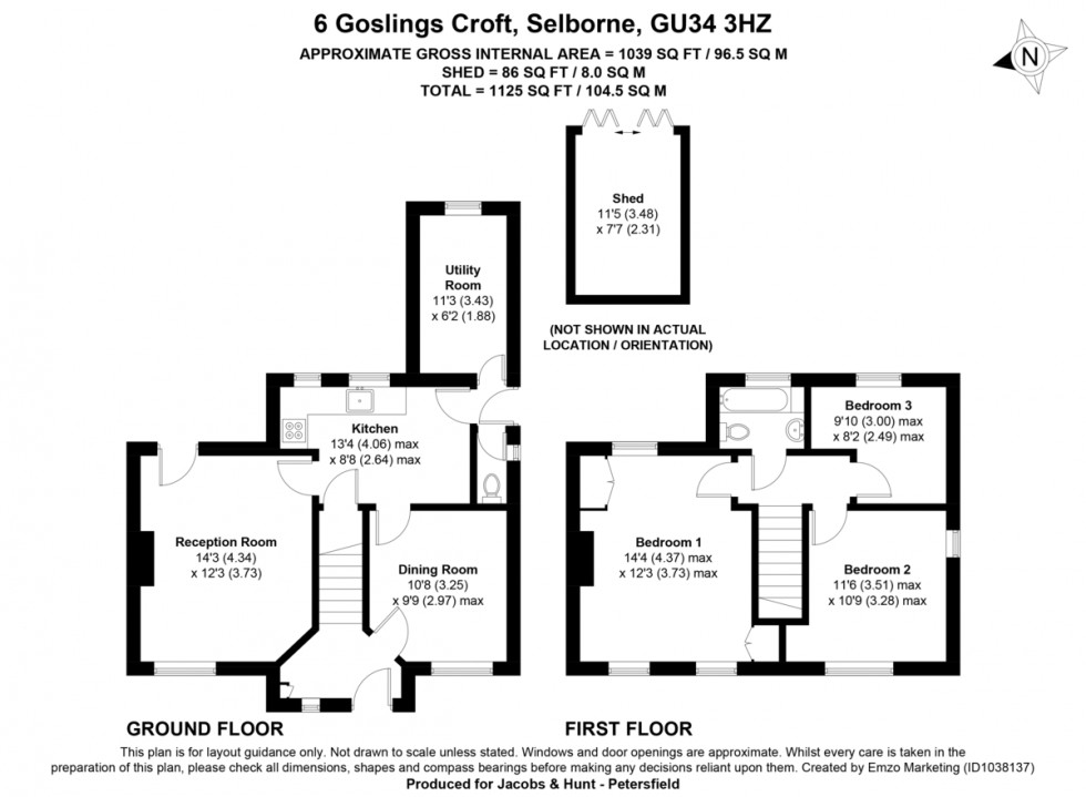 Floorplan for Goslings Croft, Selborne, Hampshire