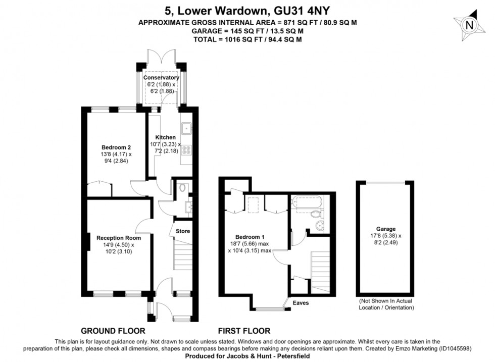 Floorplan for Lower Wardown, Petersfield